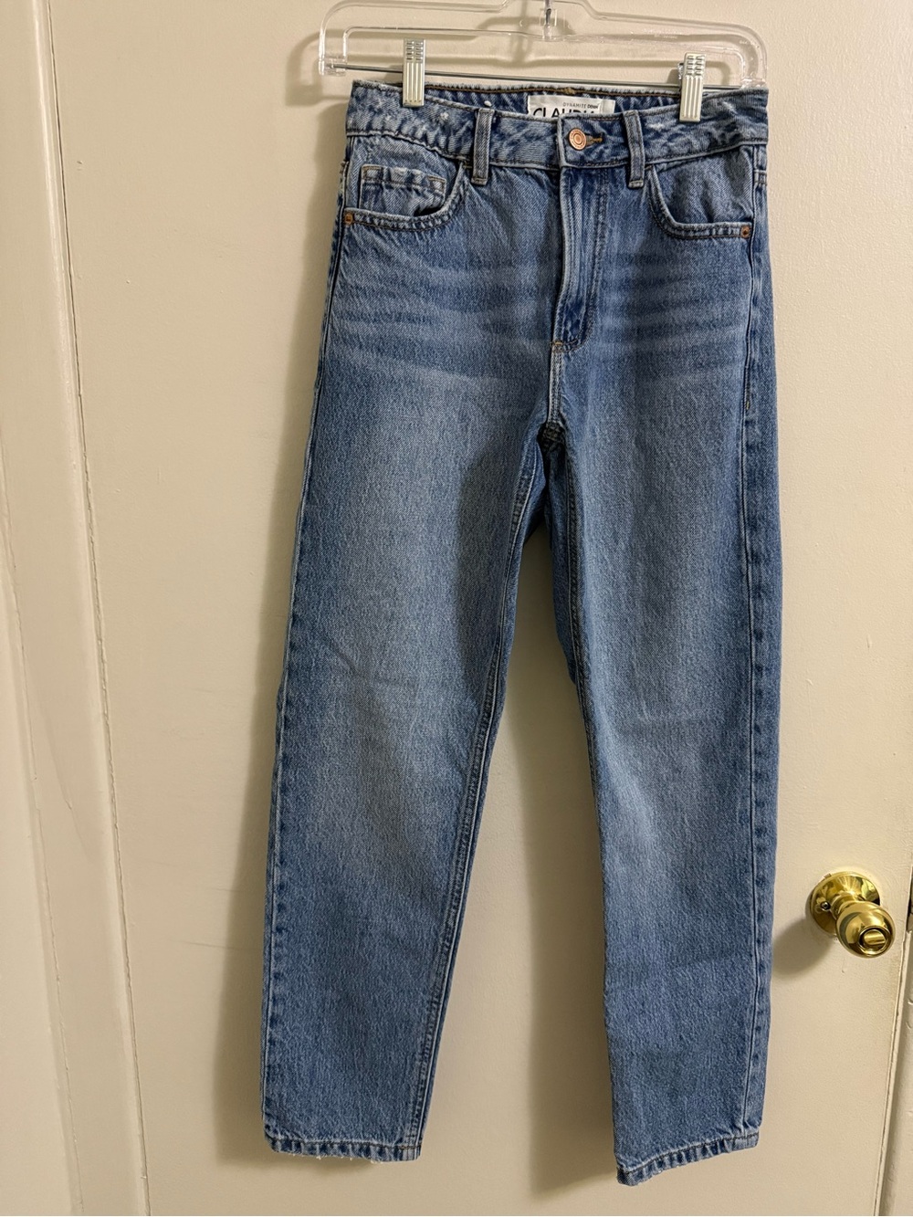 Dynamite Women’s High-Rise Straight Jeans in Light Blue